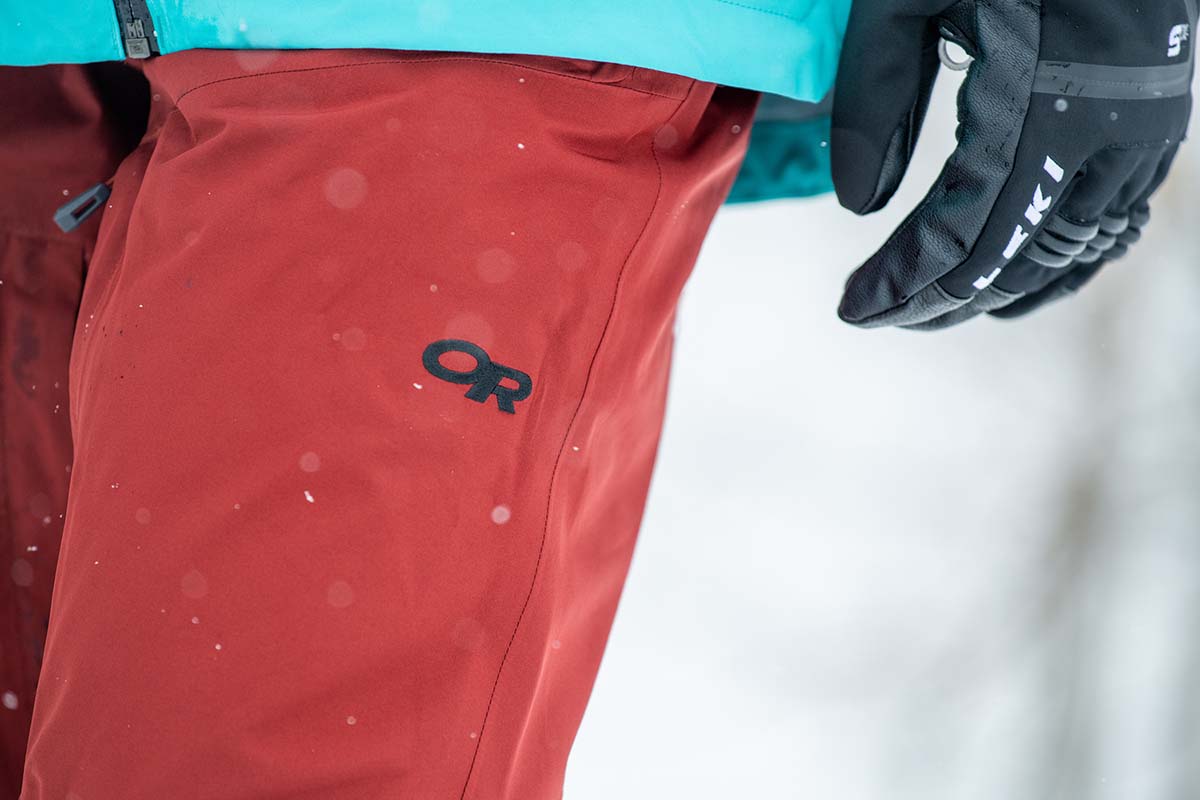 Snowboard pant (Outdoor Research Tungsten waterproofing and DWR)